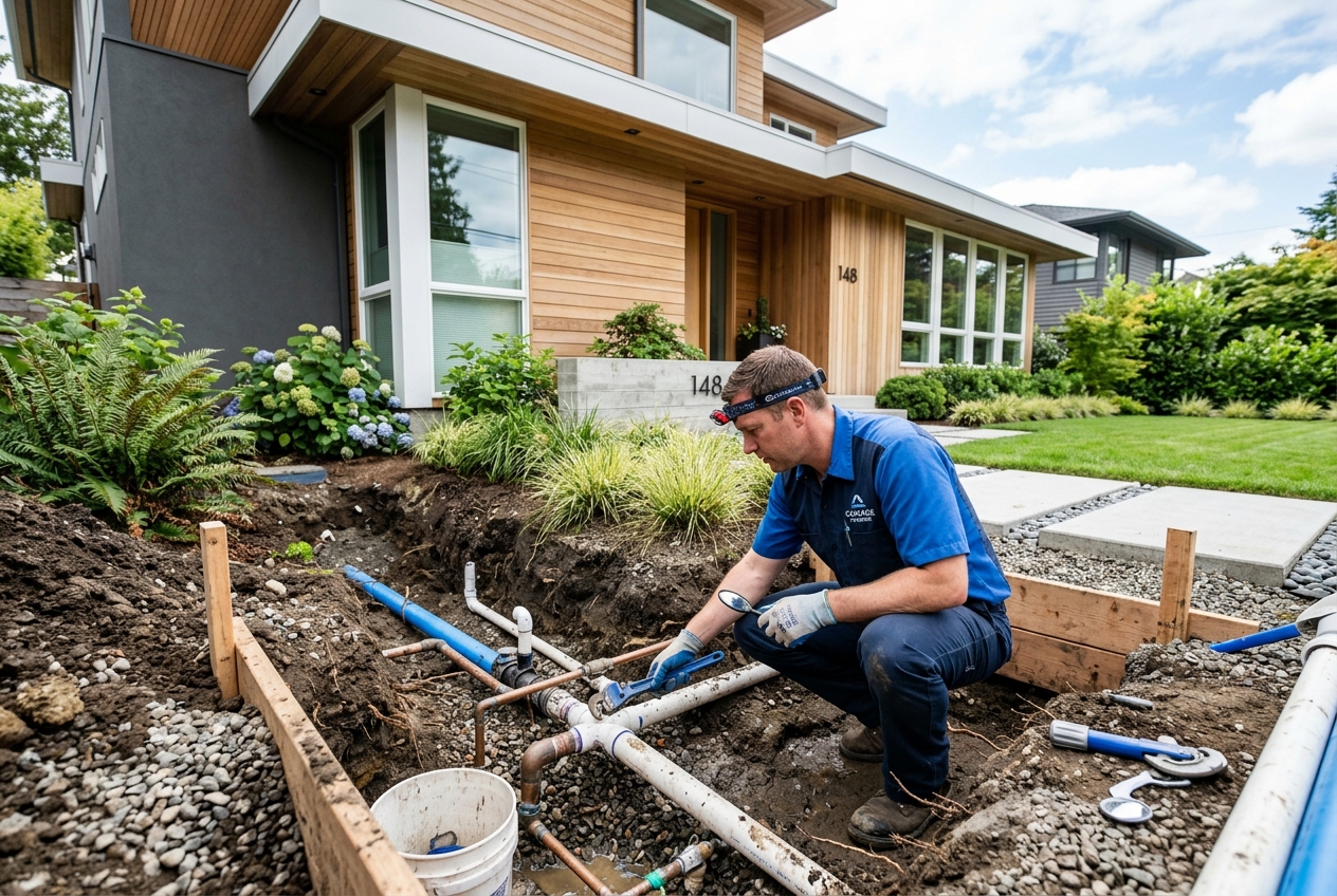 Leak detection in Lakewood NJ using acoustic equipment